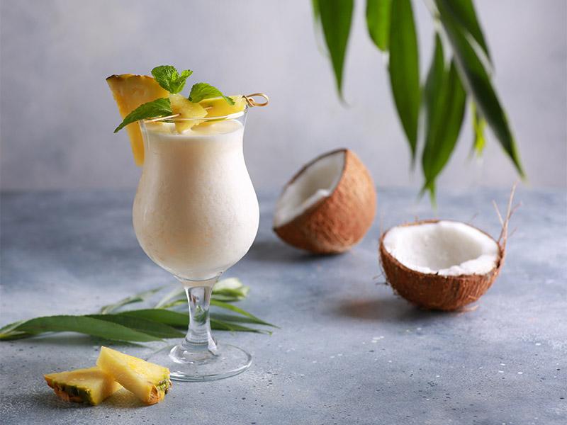 Pina colada cocktail